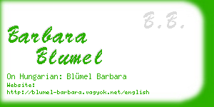 barbara blumel business card