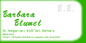 barbara blumel business card